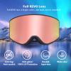 EXP VISION Ski/Snowboard Goggles Parent-child Snow Goggles Over Glasses for Men, Women Youth Kids (Adult Ski Goggles-Rose Gold) view 2