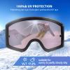 EXP VISION Ski/Snowboard Goggles Parent-child Snow Goggles Over Glasses for Men, Women Youth Kids (Adult Ski Goggles-Rose Gold) view 3