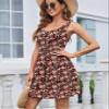 AUNEAL Womens Summer Dresses Sleeveless Button Down Casual Swing Mini Dress L view 3