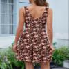 AUNEAL Womens Summer Dresses Sleeveless Button Down Casual Swing Mini Dress L view 4