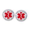 2pcs Medical Alert NUT ALLERGY Enamel Pins, Star of Life Nut Allergy Alloy Lapel Pins, Outdoor Clothing Backpack Hat Accessories view 1