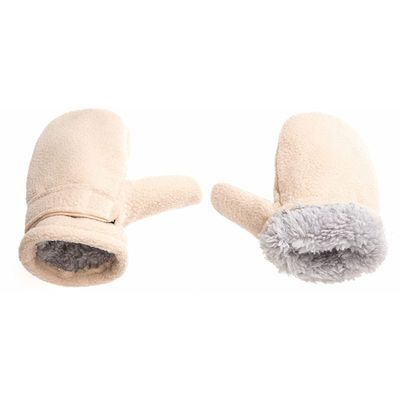 Dsgzkk Windproof Solid Color Gloves Warm Full Finger Mitten Cute Winter Outdoor Gloves Fuzzy Plush Gloves for Boys Girls