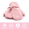 Dsgzkk Windproof Solid Color Gloves Warm Full Finger Mitten Cute Winter Outdoor Gloves Fuzzy Plush Gloves for Boys Girls view 2