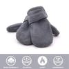 Dsgzkk Windproof Solid Color Gloves Warm Full Finger Mitten Cute Winter Outdoor Gloves Fuzzy Plush Gloves for Boys Girls view 3