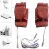 Dsgzkk Gloves,Women & Men USB Heated Gloves Knitting Hands Full & Half Heated Fingerless Heating Warmer Winter Hands Warm view 2