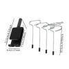 Amagogo Ice Anchor Tool Kit Drill Adapter with 4 Threaded Pegs Sturdy Shelter Stakes for Setting up Ice Fishing Shelter Tent Outdoor view 2