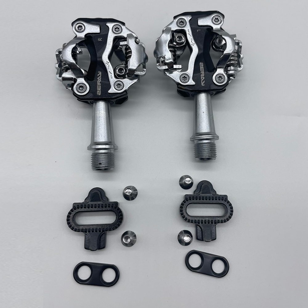 ZERAY Pedal Seal clamp Free ZP-108S (Approximately 2.9 cm) Crank Compatible with SPD (Including Anti Slip Studs) - Dual Platform Multifunctional, Suitable for Road, Mountain, and City Bicycles