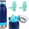 2pcs Bite Valve Spout Replacement for Ello Emma 14oz Kids Water Bottle, Silicone No BPA Water Bottle Mouthpiece Lid Replacement Compatible with Ello Emma 14oz Accessories Parts(Blue)