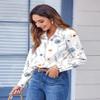 Zeagoo Long Sleeve Shirts for Women Casual Fashion Clothes Floral Blouses Button Up Dressy Tops Ladies Work Outfit view 2