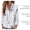 Zeagoo Long Sleeve Shirts for Women Casual Fashion Clothes Floral Blouses Button Up Dressy Tops Ladies Work Outfit view 4