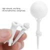 ChengyuWei 4Pcs PU Plastic Tees, 180 Degree Rotating 4 Claw Design, Lightweight and, Great Accessory for Lovers, White and Fluorescent Yellow view 3