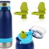2pcs Bite Valve Spout Replacement for Ello Emma 14oz Kids Water Bottle, Silicone No BPA Water Bottle Mouthpiece Lid Replacement Compatible with Ello Emma 14oz Accessories Parts(Green) view 1