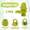 2pcs Bite Valve Spout Replacement for Ello Emma 14oz Kids Water Bottle, Silicone No BPA Water Bottle Mouthpiece Lid Replacement Compatible with Ello Emma 14oz Accessories Parts(Green) view 2