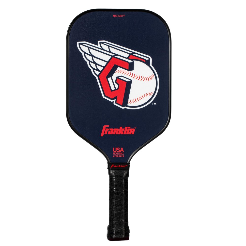 Franklin Sports MLB Cleveland Guardians Pickleball Paddle - Official MLB Team Rackets - USAP (USAPA) Approved Premium Quality Pickleball Paddles - Authentic Team Logos + Colors