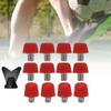 Menolana 12 Pieces Football Shoe Spikes Soccer Boot Cleats M6 Threaded Football Boot Rugby for Competition Training Indoor, Red view 3