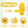2pcs Bite Valve Spout Replacement for Ello Emma 14oz Kids Water Bottle, Silicone No BPA Water Bottle Mouthpiece Lid Replacement Compatible with Ello Emma 14oz Accessories Parts(Yellow) view 2