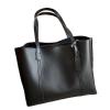 UxicRuya Women PU Leather Tote Bag Beach Top Handle Bag High Capacity Purse Lady Handbag, Black view 1