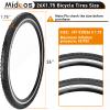 2 Pack 26X1.75 Bicycle Tire, Folding 26X1.75 Bike Tires and Tubes Set with Schrader Valve and 2 Tire Levers, Replacement for Bicycle Tires 26 x 1.75 26x1.95 26x2.0 Road/MTB Bike view 2