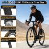 2 Pack 26X1.75 Bicycle Tire, Folding 26X1.75 Bike Tires and Tubes Set with Schrader Valve and 2 Tire Levers, Replacement for Bicycle Tires 26 x 1.75 26x1.95 26x2.0 Road/MTB Bike view 3