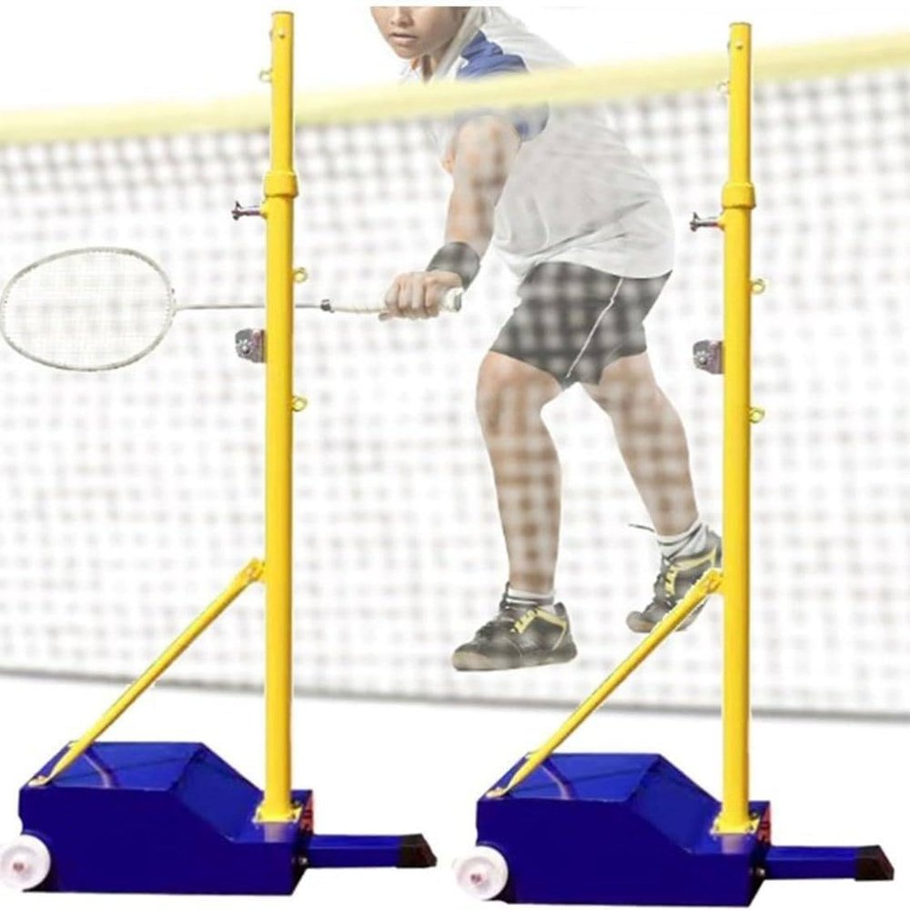 5ft-6.8ft Adjustable Height Volleyball Net Frame,Volleyball Poles for Backyard,Volleyball Badminton Poles Net Set,Portable Volleyball Poles with Net,for Outdoor/Indoor