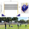 5ft-6.8ft Adjustable Height Volleyball Net Frame,Volleyball Poles for Backyard,Volleyball Badminton Poles Net Set,Portable Volleyball Poles with Net,for Outdoor/Indoor view 2