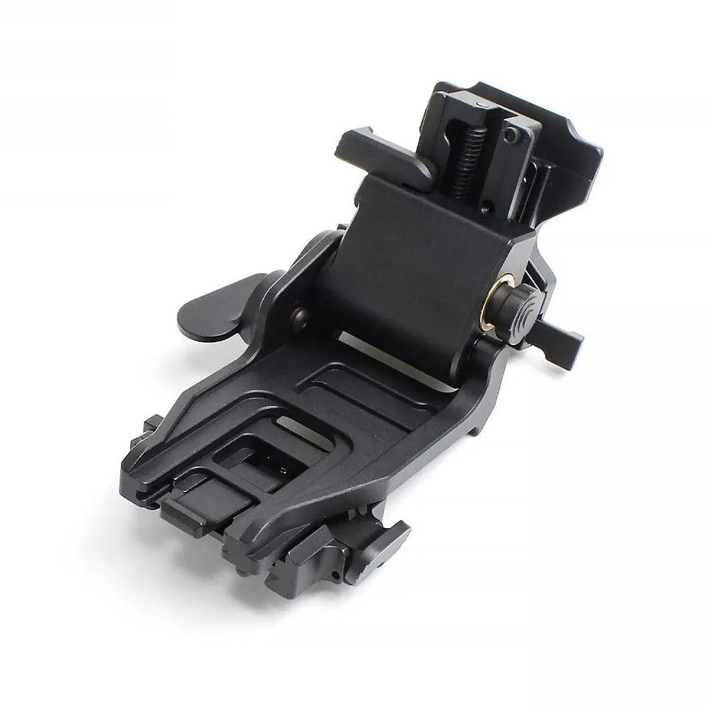 EOTACTACTICAL New Tactical NVG Mount Low Profile Helmet Mount Flip-up for PVS-14 PVS-18 PVS-31 Adjustable Dovetail Shoe and Six Position Mount (BK)