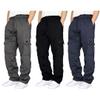 3 Pack Cargo Sweatpants Men, Baggy Heavyweight Fleece Sweatpants with Pockets Drawstring Elastic Waist Sweat Pants Lounge Trousers view 1
