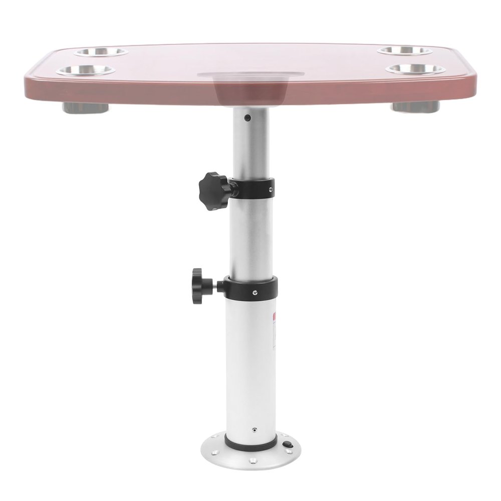 FALUSHAN Table Pedestal Stand, 3-Section Adjustable Table Legs Table Pedestal Stand, Detachable Aluminum Alloy RV Table Legs Stand Base Telescoping Mount Frame for RV, Yacht, Sailboat, Motorhome