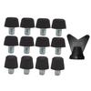 Menolana 12 Pieces Football Shoe Spikes Soccer Boot Cleats M6 Threaded Football Boot Rugby for Competition Training Indoor, Black view 1