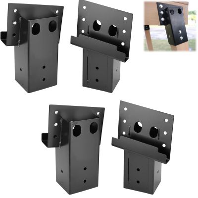 Generic Deer Stand Brackets 4x4, Black Steel, Compound Angle, 4 Count