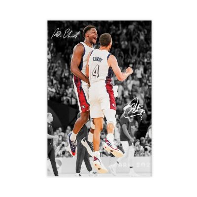 ysyacj Anthony Edwards, Steph Curry Canvas Poster Wall Art Decor Print Picture Paintings for Living Room Bedroom Decoration Unframe: Unframe:20x30inch(50x75cm)