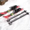 Kids Skis and Poles with Bindings, Beginner Snow Skis, Ski Boards for Kids Age 2-4, Lightweight Toddler Snowboard, with Christmas Themed Pattern, Adjustable Buckle, Bindings (Red-A) view 2