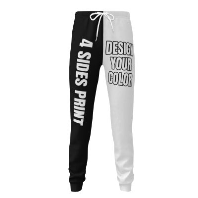 Custom Sweatpants for Men Bulk Add Your Own Text Photo Personalized Pants with Photo Text Customized Funny Pants Custom Logo Pants Large Black