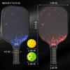 Bueuo Pickleball Paddles Set of 2,Pickleball Paddle Made with Fiberglass and Honeycomb Polypropylene - Includes 2 Paddles, 4 Balls, and 1 Pickleball Paddle Bag, Pickleball Gifts Black view 4