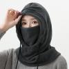 Balaclava Face Mask: Winter Polar Fleece Hood Ski Masks for Men Women, Convertible Full-Face Hood Cover Hat Cap Scarf Gray view 4