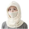 Balaclava Face Mask: Winter Polar Fleece Hood Ski Masks for Men Women, Convertible Full-Face Hood Cover Hat Cap Scarf Beige view 1