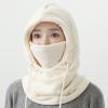 Balaclava Face Mask: Winter Polar Fleece Hood Ski Masks for Men Women, Convertible Full-Face Hood Cover Hat Cap Scarf Beige view 2