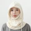 Balaclava Face Mask: Winter Polar Fleece Hood Ski Masks for Men Women, Convertible Full-Face Hood Cover Hat Cap Scarf Beige view 4