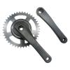 Aymzbd Folding Bike Crankset Square Taper Chainwheel Lightweight with 42T Chainring Crank Arm Set Single Speed for Outdoor Riding view 1