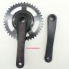 Aymzbd Folding Bike Crankset Square Taper Chainwheel Lightweight with 42T Chainring Crank Arm Set Single Speed for Outdoor Riding view 3