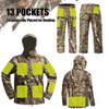 FOYKUED Hunting Clothes for Men with 13 Pockets, Warm & Water-Resistant Hunting Jacket & Pants (Fleece Lining,Camo) view 2