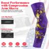 Exxact Sports Youth Batting Gloves with Arm Sleeve for Boys & Girls, Kids Baseball Batting Gloves for Softball, T-Ball (Youth S/M, Purple Gold Stars) view 4
