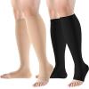 Dsgzkk Socks,Compression Socks for Women Men Open Toe Knee High Socks Best Support for Circulation Recovery and All Day Wear view 3