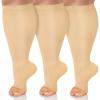 Dsgzkk Socks,Compression Socks for Women Men Open Toe Knee High Socks Best Support for Circulation Recovery and All Day Wear view 4