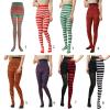 Dsgzkk Womens Christmas Halloween Striped Pantyhose High Waist Full Length Tights Leggings Stockings Cosplay Costume Socks view 3