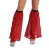 Hedmy Womens Sequin Leg Warmers Leg Boot Covers Tassel Leg Socks Rave Dress-up Party Costume Red One Size view 1