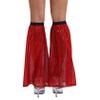Hedmy Womens Sequin Leg Warmers Leg Boot Covers Tassel Leg Socks Rave Dress-up Party Costume Red One Size view 4