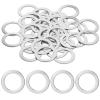 JJUNW 20PCS Pedal Washers Spacers, 9/16 Road Bike Pedal Extenders Bicycle Stainless Steel Silver 20/15mm (OD/ID) Washers Spacers for Moutain Bike Road Bicycle view 1