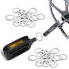 JJUNW 20PCS Pedal Washers Spacers, 9/16 Road Bike Pedal Extenders Bicycle Stainless Steel Silver 20/15mm (OD/ID) Washers Spacers for Moutain Bike Road Bicycle view 3