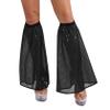 Hedmy Womens Sequin Leg Warmers Leg Boot Covers Tassel Leg Socks Rave Dress-up Party Costume Black One Size view 1